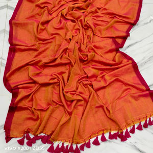 Blouse de sari en coton tissé confortable et à séchage rapide, écologique, unie, poids moyen, robe de mariage faite à la main, plusieurs couleurs pour filles - Product Image 3