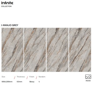 Azulejos de Porcelana para Piso, Nuevos Diseños, Alto Brillo, 600x1200mm, para Piso y Pared, Azulejos de Mármol, Nuevos Diseños para Hotel, Hogar y Sala de Estar - Product Image 3