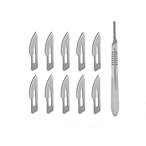 ด้ามจับมีดผ่าตัดสแตนเลสสตีลน้ำหนักเบาหมายเลข3/4/7ที่จับใบมีดผ่าตัดถอดออกได้ความแม่นยำคู่มือทนทาน - Product Image 1