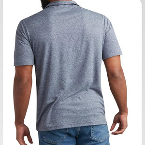 เสื้อโปโลสำหรับผู้ชายเสื้อกีฬาแขนสั้นลำลองพิมพ์ลายสีทึบ - Product Image 3