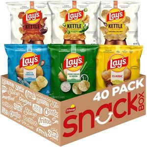 Papas Fritas Lay's, Sabor Regular y Variado, Bolsas Individuales, (Paquete de 40) - Product Image 1