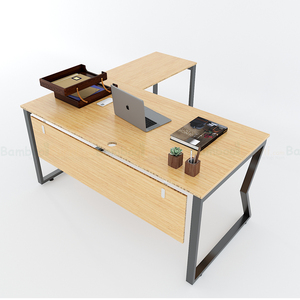BFMB010-MBamboo 160x160cm L-Shaped Corner <b>Desk</b> Solid Wood Computer or Laptop Table Portable and <b>Foldable</b> with Simple Design - Product Image 3