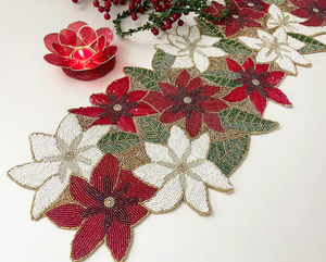 Durable Beaded <b>Runner</b> Handmade Modern Floral Glass Beaded <b>Placemats</b> <b>and</b> <b>Table</b> <b>Runners</b> for Home Decor for Weddings <b>and</b> Banquets - Product Image 6