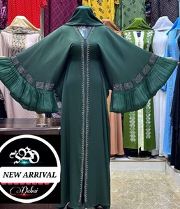 ดูไบ Abaya สีดําที่สวยงามมุสลิมแบบดั้งเดิม abaya งานมือ kaftan เสื้อผ้าอิสลามแบบดั้งเดิมสําหรับผู้หญิง - Product Image 1