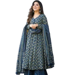 Lujoso vestido de fiesta de algodón con bordado a mano con Heavy Mal Pure Cotton Duppata 2024 Collection - Product Image 1