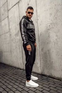 High Quality Tracksuit <b>Set</b> Hoodie <b>Joggers</b> Cotton Fleece Casual Sportswear Custom Design OEM Manufacturer Sweatsuits Tracksuits - Product Image 5