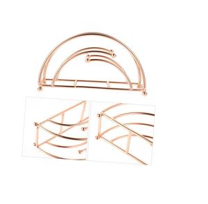 Tabletex 2023 Rond de serviette à fleurs Porte-rond de serviette en métal écologique Anneaux de serviette de table dorés pour mariage au restaurant - Product Image 6