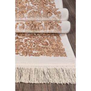 พรมปูพื้นเน็ตไลน์ โฮมดีโป สีเบจ โมเดิร์น รุ่นเพกซี่ ผลิตจากเส้นใยสังเคราะห์ ทนทาน ไม่หลุดร่วง ทำความสะอาดง่าย เหมาะสำหรับห้องนั่งเล่น - Product Image 4