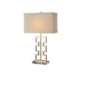 Abat-jour de table moderne pour salon chambre à coucher métal plaqué or éclairage intérieur lampe salle d'étude dessus de table - Product Image 6