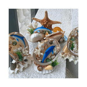 Décoration de coquillages, ensemble de décorations de coquillages assortis, matériau : coquillages marins ; utilisation : décoration d'événements ; origine : fabrication artisanale au Vietnam - Product Image 3