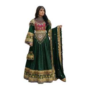 Nouvelles conceptions, couleurs personnalisées, broderie lourde, robe afghane pour femmes, décoration afghane antique, dernières robes afghanes Kuchi disponibles - Product Image 1