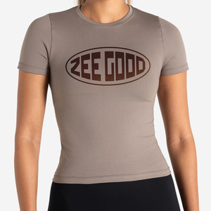 เสื้อยืดสตรีทไซส์ใหญ่พิเศษสำหรับผู้หญิงเสื้อยืดผ้าฝ้าย100% พิมพ์ลายปักตกแต่งลายเสื้อผ้าตกไหล่ - Product Image 1