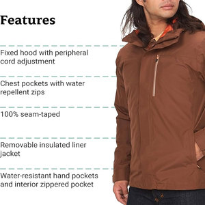 Nouveau modèle Vente en gros de Offre Spéciale Veste softshell imperméable pour l'hiver avec col montant et logo avant pour l'extérieur - Product Image 5