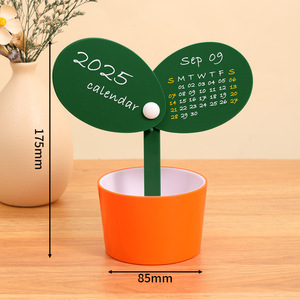 Carino decorazione Desktop e portapenne funzionale Calendario da tavolo creativo 2025 con Design floreale - Product Image 5