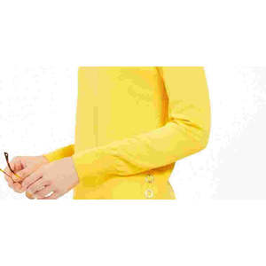 Top grigio a maniche lunghe da donna Michael Kors con colletto alla coreana e decorazione a bottoni - Taglia Small - Product Image 3