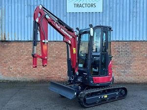 Mini-excavatrice sur chenilles M100 rouge, moteur diesel, forte puissance de creusement - Product Image 3