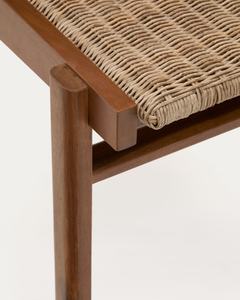 Sillas de comedor de madera natural y tejido de estilo bohemio con asientos duraderos para comedores y oficinas - Product Image 4