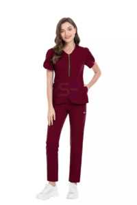 Conjunto de uniformes médicos de hospital de manga corta unisex de calidad superior para mujer con estilo-OEM - Product Image 3