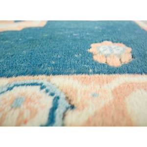 Tapis en laine noués à la main Nuray Blue, grande surface Pae-1245 pour la maison, le salon, la chambre, le couloir, motif médaillon abstrait rectangulaire fait main - Product Image 3