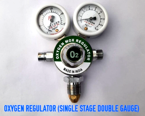 SS Fabrication Régulateur D'oxygène Médical (Double Jauge À Un Étage), Pour L'hôpital, La Clinique, Perfe - Product Image 2