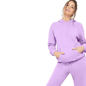 Ensemble de survêtement sportif décontracté à capuche respirant pour femmes, imprimé, manches longues, haut et pantalon pour l'entraînement/la salle de sport - Product Image 3