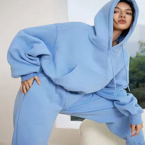 Sudadera con Capucha Extra Grande para Mujer, 100% Poliéster, con Logotipo Personalizado, Secado Rápido, Cintura Elástica, Diseño a Rayas, Conjunto Deportivo para Adultos, 2025 - Product Image 5