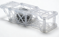 Structure en treillis légère en résine transparente pour assemblage robotique imprimé en 3D, composant industriel de haute précision, résistant à 85°C