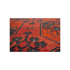 Tapis en laine noués à la main Kiaan, motif géométrique Kilim rouge et orange, 9x12 rectangulaire, pour entrée de maison PAEM-1087 - Product Image 3