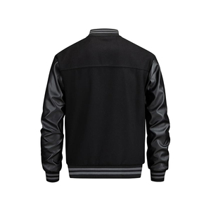 Veste universitaire vierge en toile de laine pour peinture à la main, manches en cuir, personnalisation d'œuvres d'art, manteau DIY - Product Image 2