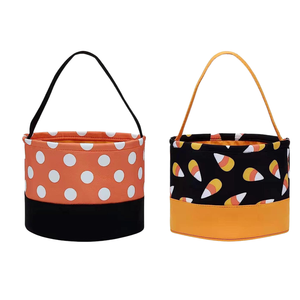 Cubo de truco o trato de Halloween, cesta de dulces de calabaza de Halloween, cubos, bolsas de regalo reutilizables para niños, suministros para fiestas de Halloween, OEM - Product Image 1