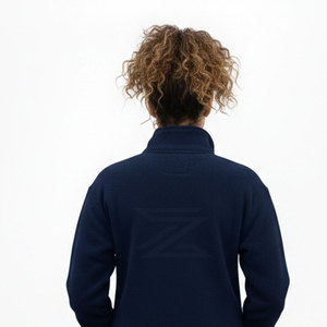 Sweat-shirt à demi-zip, coupe confortable, tissu doux, col montant, manches longues, style décontracté - Product Image 5