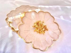 Sous-verre en forme de fleur en résine de luxe de meilleure qualité à prix raisonnable utilisé dans la cuisine meilleure qualité - Product Image 2