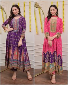 Elegante tradicional pakistaní Anarkali Salwar Kameez vestido traje para mujer vestido étnico precio al por mayor para mujeres Pishwas Anarkali - Product Image 4