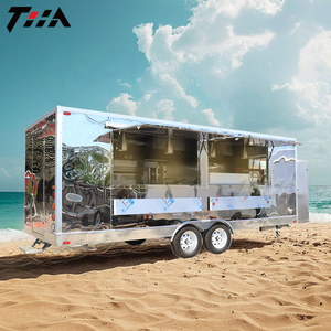 Camiones De Comida Chariot de hot-dog commercial rapide Fourgon à café Restaurant mobile <span class=keywords><strong>Camion</strong></span> de nourriture en plein air Remorque de pizza et de nourriture chaude - Product Image 1