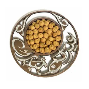 Imperial Iftar Nights Handmade <b>Mother</b> of Pearl Inlay Chocolate Serving Tray with Elegant Arabic Design for Festive Tables - Product Image 2