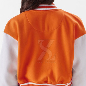 Pakistán fabrica Top corto Letterman chaquetas de alta calidad ligero Oem diseño Crop Top Letterman chaquetas - Product Image 5