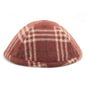 Kippa Rouge Rétro Personnalisée 2025 – Nouvelle Mode, Chapeau Ethnique Juif en Pur Coton à Col Rond - Product Image 4
