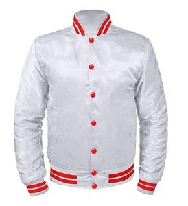 Chaqueta universitaria de satén para hombre de talla grande personalizada transpirable con logotipo bordado chaqueta de invierno de nuevo estilo al por mayor - Product Image 4