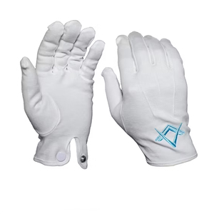 Gants maçonniques pour hommes, style cérémonial formel, légers, confortables, parfaits pour les rituels de loge, les réunions et les événements - Product Image 2