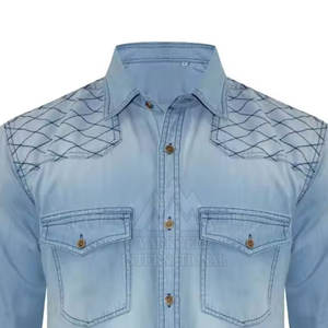 Unique Design Custom Made <b>Men</b> <b>Jeans</b> <b>Shirt</b> New Arrival <b>Men</b> <b>Jeans</b> <b>Shirts</b> Custom Size Quick Dry <b>Men</b> <b>Jeans</b> <b>Shirts</b> - Product Image 4
