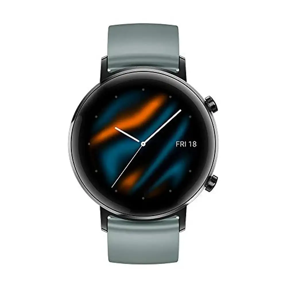 Jam tangan pintar 42 mm dengan layar AMOLED 1.2 inci, daya tahan baterai 1 minggu, GPS, layar kaca 3D, pemantauan denyut jantung Waktu Nyata-La