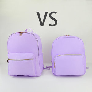 กระเป๋าเป้สะพายหลังไนลอนขนาดใหญ่แบบกำหนดเอง กระเป๋าใส่เครื่องสำอางแบบใสสำหรับผู้หญิง รุ่นสีม่วง กระเป๋าเป้สำหรับนักเรียน - Product Image 5
