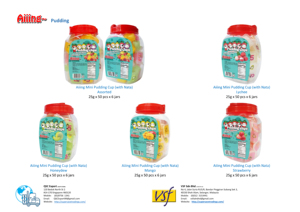 Vasitos de Gelatina de Frutas Aiiing, Mini Vasitos de Pudín Aiiing con Nata De Coco - 25g X 50 Piezas X 6 Frascos, Pudín de Mango y Coco - Product Image 4