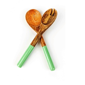 ENSEMBLE DE SERVEURS À SALADE DE couleur blanche PRODUIT INDIEN FAIT MAIN TAUX D'USINE DISPONIBLE Meilleurs serveurs à salade en bois - Product Image 6