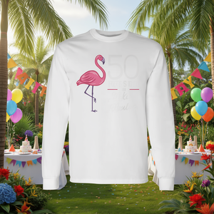 Camiseta de manga larga con diseño de Flamingo para el 50.º aniversario, camiseta promocional de 50 años - Product Image 3