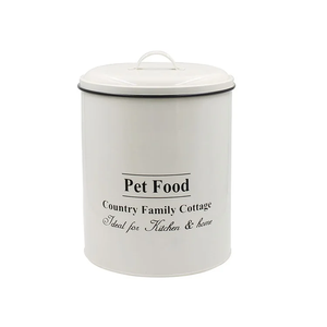 Recipiente de almacenamiento de alimentos para mascotas de metal galvanizado de primera calidad con tapa para almacenamiento de alimentos para perros y gatos - Product Image 2
