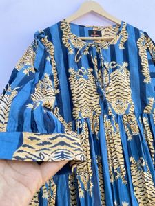 Robe midi florale faite à la main, robe en coton bohème, robes pour femmes, cadeau pour votre longue robe en coton fleur aimée - Product Image 5