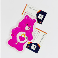 Boîte à cils en acrylique personnalisée en forme de cœur d'ours, réutilisable, support pour cils, outil de beauté pour extensions de cils, écologique, haute qualité