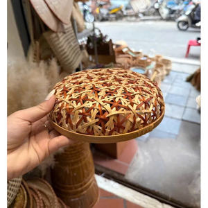 Panier en bambou tissé à la main avec motif floral 20 cm Panier décoratif pour la maison et les fruits - Product Image 2