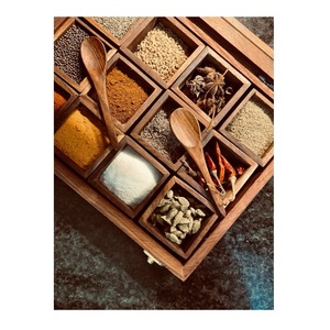 Personalised Shape <b>Wooden</b> <b>Spice</b> Box for Kitchen & Restaurant Latest Masala Box with <b>Spices</b> <b>Rack</b> for India - Product Image 4